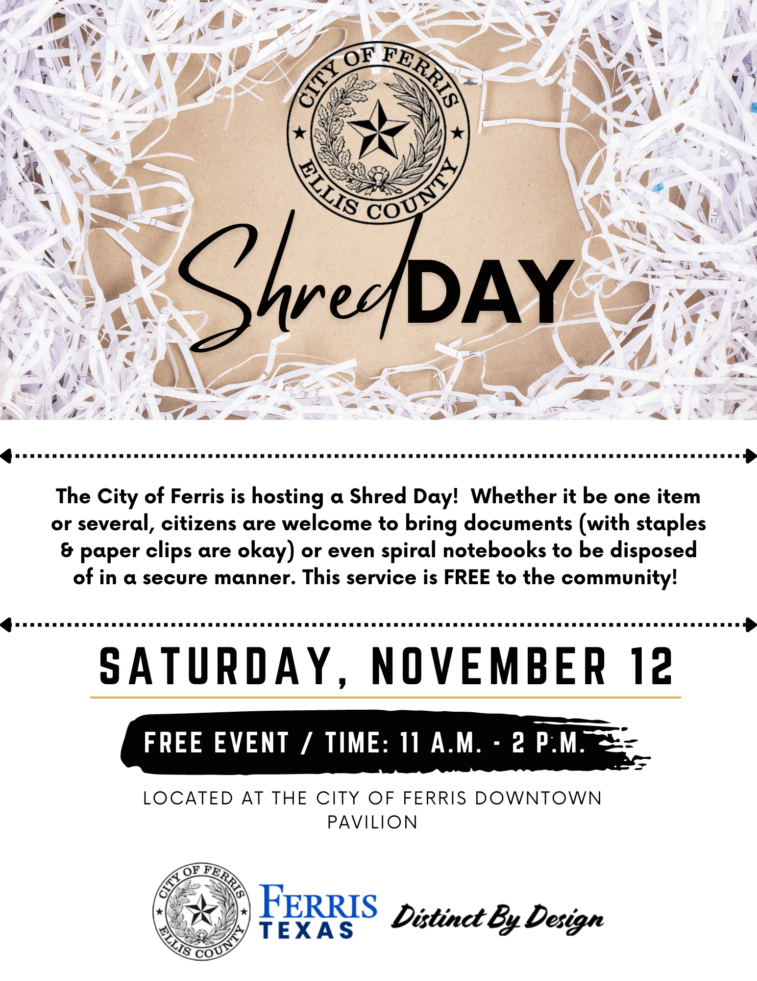 Community Shredding Event at the Pavilion